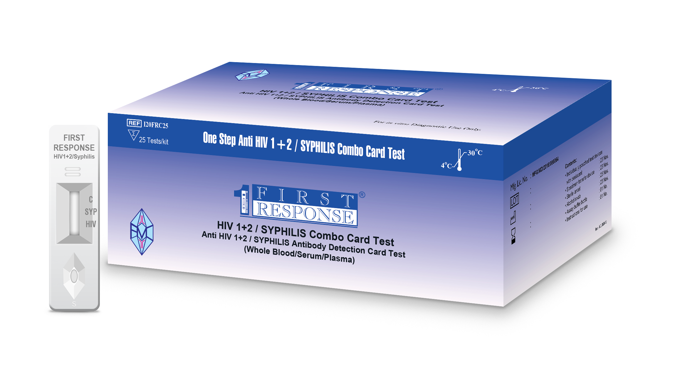 WHO Prequalification First Response® HIV 1 +2/Syphilis Combo Card Test