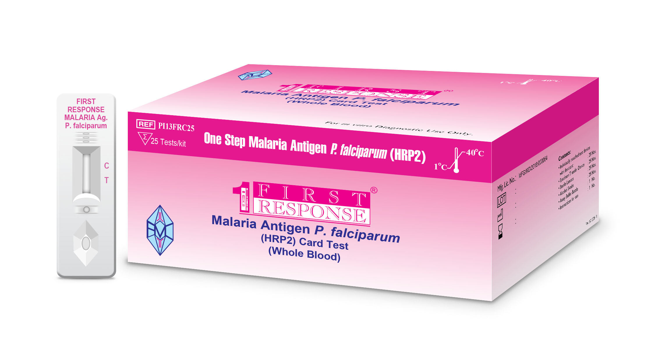 WHO Prequalification First Response® Malaria Antigen P.falciparum (HRP2) Card Test