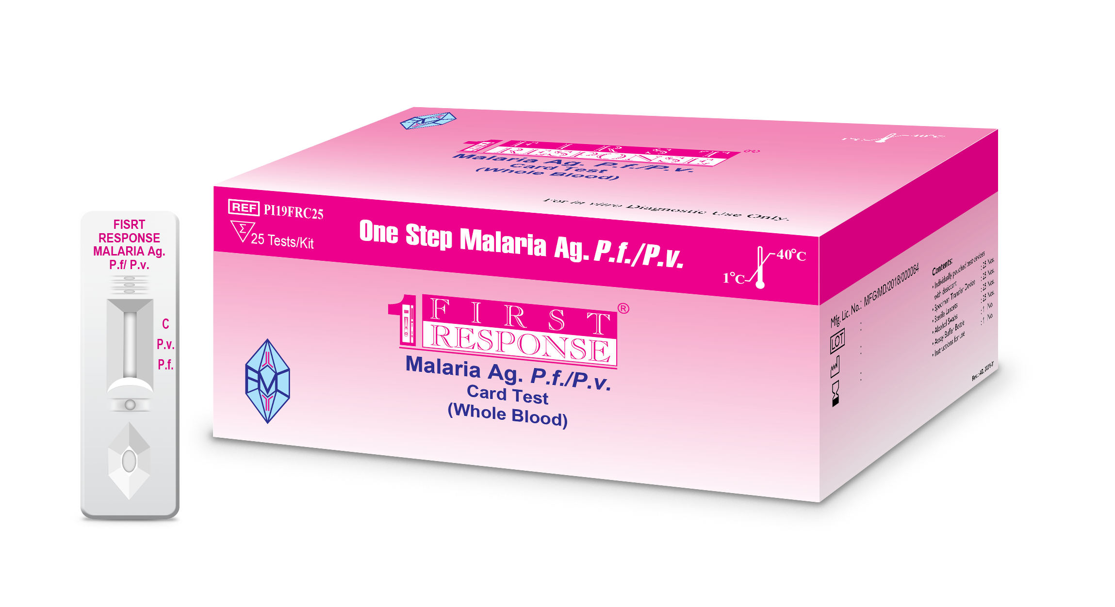 WHO Prequalification First Response® Malaria Ag. P.f./P.v. Card Test