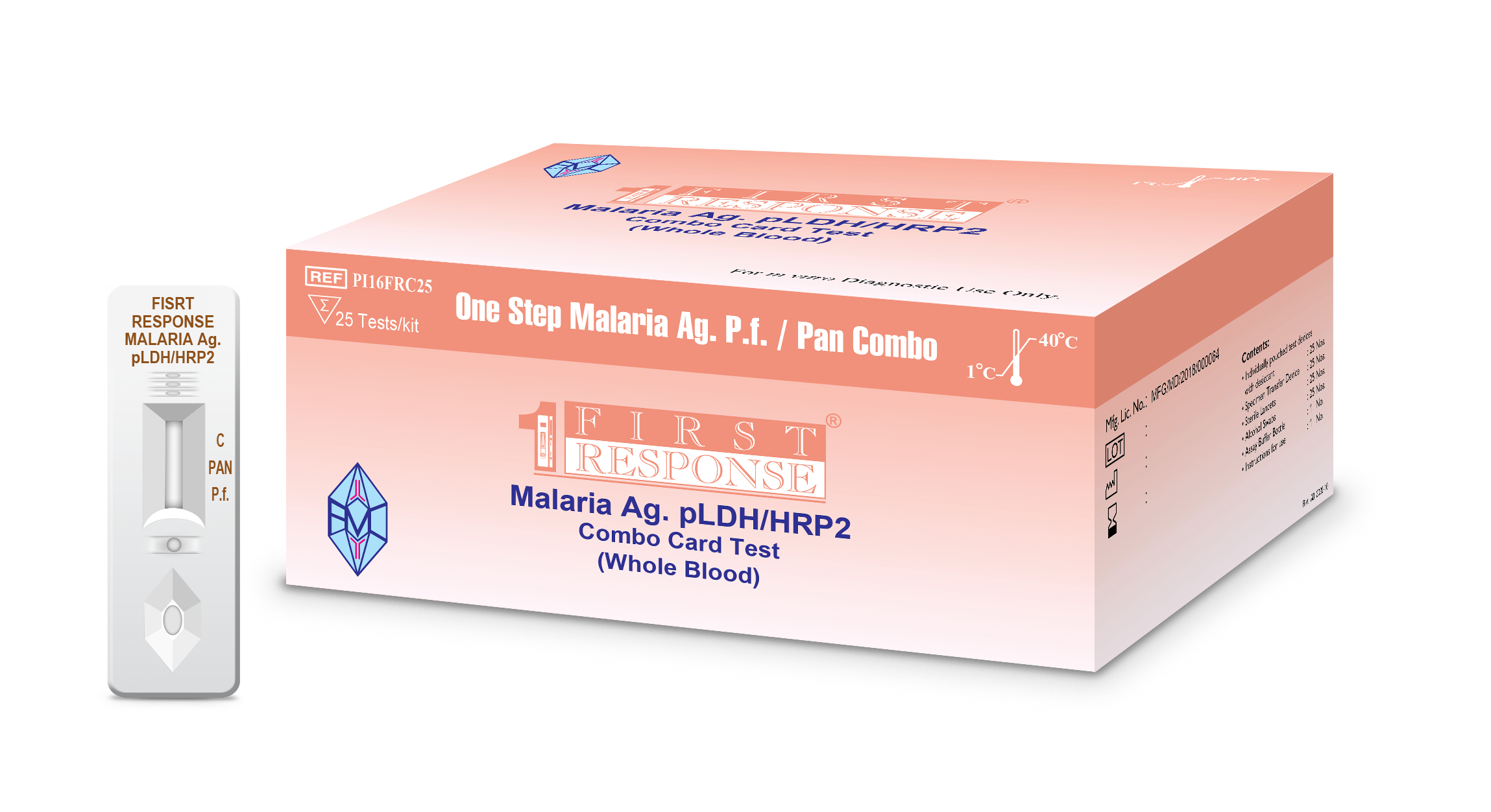 WHO Prequalification First Response Malaria Ag pLDH/HRP2 Combo Card Test