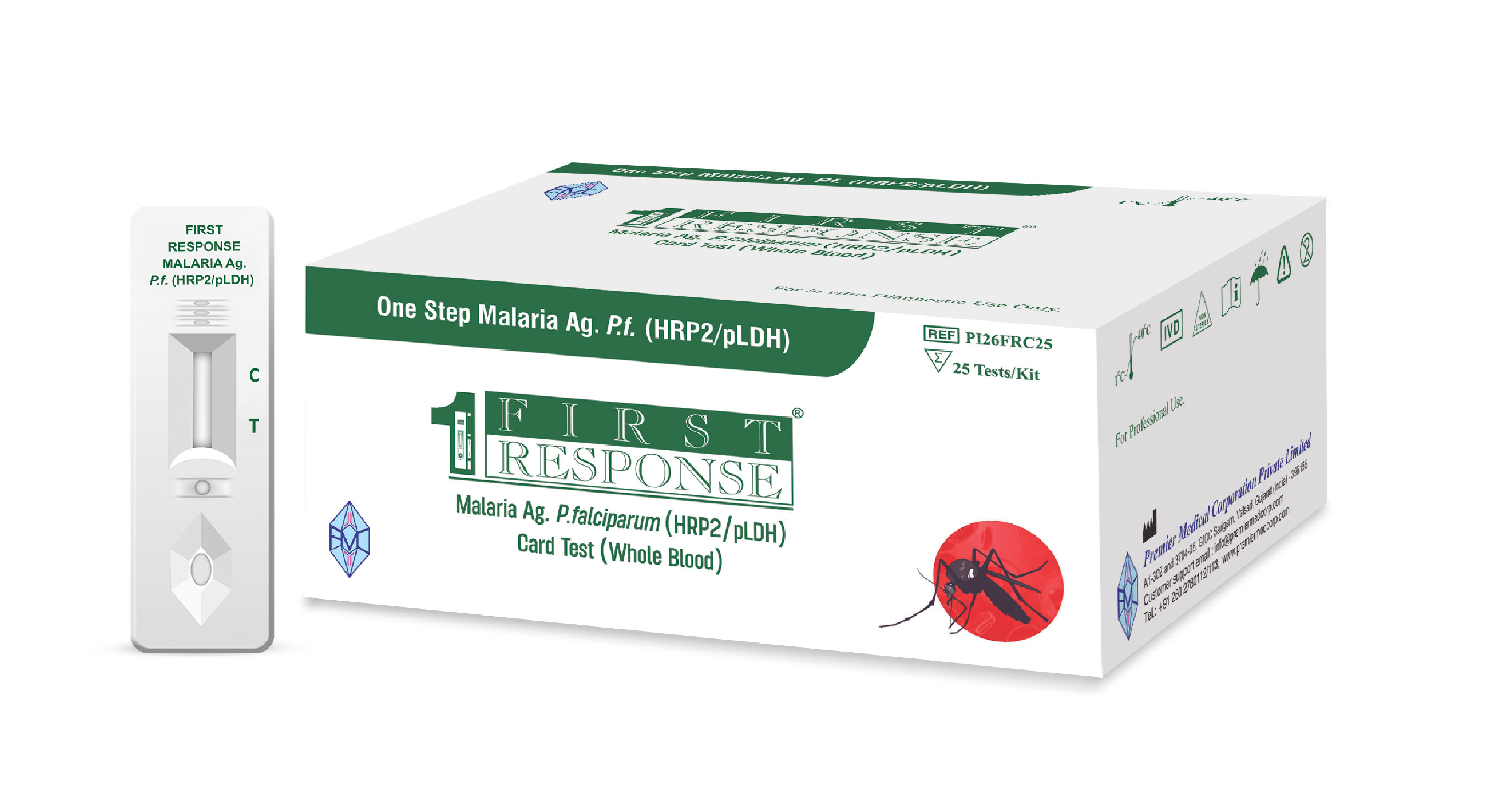 First Response® Malaria Ag. P. falciparum (HRP2/pLDH) Card Test